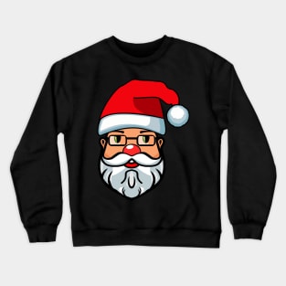 Christmas Santa Claus Face Xmas Cartoon Crewneck Sweatshirt